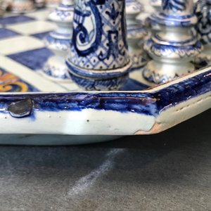 Un échiquier et ses pièces en faïence dans le style de Rouen, Samson, Paris, 19ème — photo 14