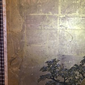 Un écran byobu à deux feuilles à décor de voyageurs dans un paysage, Japon, Edo, 17/18ème — photo 7