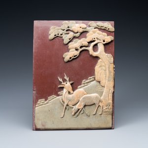 Un écran de table en bois avec une plaque en pierre 'duan', Chine, 19ème — photo 7