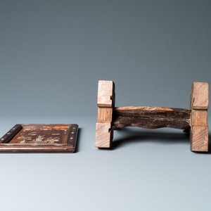 Un écran de table en bois incrusté de nacre, Chine, 19ème — photo 6