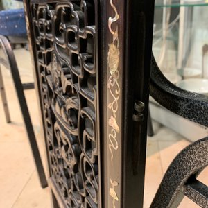 Un écran en bois incrusté de nacre à peintures sur soie, Chine, 19ème — photo 11
