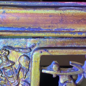 Un écran en bois sculpté et doré pour le marché Straits ou Peranakan, 19ème — photo 14