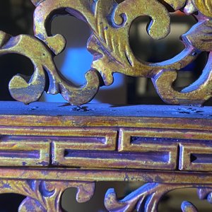 Un écran en bois sculpté et doré pour le marché Straits ou Peranakan, 19ème — photo 18