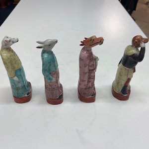 Un ensemble complet des douze animaux du zodiaque en porcelaine de Chine famille rose, marque de Hongxian, République — photo 11