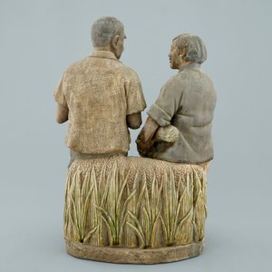 Un ensemble de 3 groupes signés en terre cuite, prob. Shiwan, Chine, 20ème — photo 14