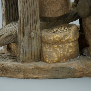 Un ensemble de 3 groupes signés en terre cuite, prob. Shiwan, Chine, 20ème — photo 22