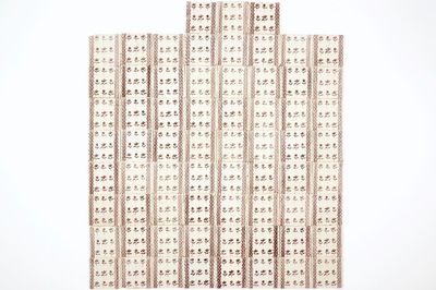 Un ensemble de 67 carreaux en faïence de Delft manganèse, 2ème moitié du 18ème