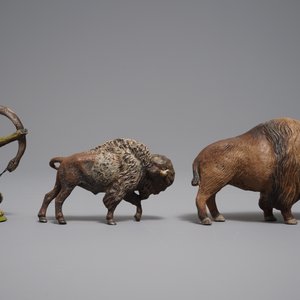 Un ensemble de modèles d'animaux en elastolin et lineol, Hausser, Allemagne, 1ère moitié du 20ème — photo 15
