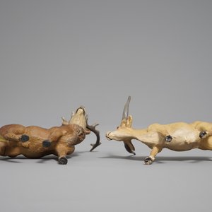 Un ensemble de modèles d'animaux en elastolin et lineol, Hausser, Allemagne, 1ère moitié du 20ème — photo 31