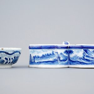 Un ensemble en faïence de Delft bleu et blanc, Pays-Bas et France, 18/19ème — photo 9