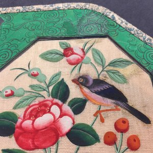 Un éventail octogonal en papier, ivoir et bois laqué, Chine, Canton, 19ème — photo 16