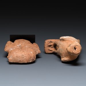 Un faucon de Horus et un fragment de pharaon en bois sculpté, Egypte, Basse époque — photo 6