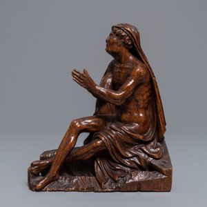 Un fragment de retable en chêne sculpté figurant Lazare, Flandres, 1ère moitié du 16ème — photo 2