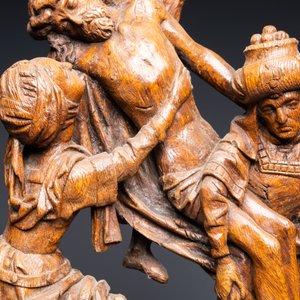 Un fragment de retable en chêne sculpté: 'La descente de croix', Brabant, fin du 15ème — photo 8