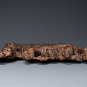 Un fragment de retable en chêne sculpté: 'Soldats romains sur le mont Golgotha', Flandres, vers 1500 — photo 8