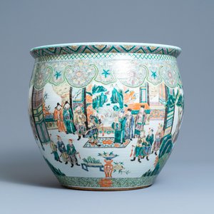 Un grand aquarium en porcelaine de Chine famille verte, 19ème — photo 1