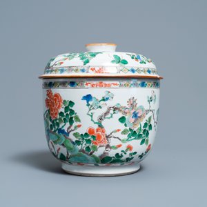 Un grand bol couvert en porcelaine de Chine famille verte, Kangxi — photo 3