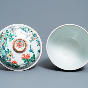 Un grand bol couvert en porcelaine de Chine famille verte, Kangxi — photo 6