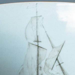 Un grand bol en porcelaine de Chine famille rose et grisaille à décor de la bataille navale de Cartagène, Qianlong — photo 12