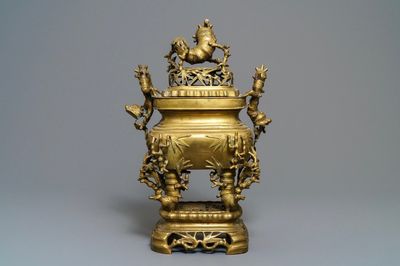 Un grand brûle-parfum en bronze, Chine pour le Vietnam, 19ème