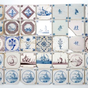 Un grand lot d'anciens carreaux de Delft et autres, 18/20ème — photo 1
