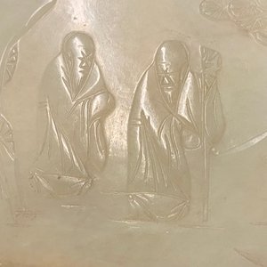 Un grand miroir en jade et argent, Qing — photo 20