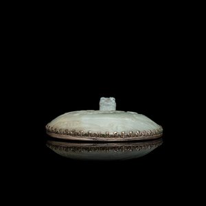 Un grand miroir en jade et argent, Qing — photo 6