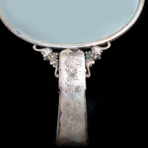 Un grand miroir en jade et argent, Qing — photo 9