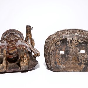 Un grand modèle de Bodhisattva en bronze laqué et doré, prob. Corée, Goryeo/Joseon, 14-16ème — photo 6