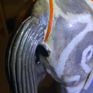 Un grand modèle d'un cheval en porcelaine de Chine famille rose, 19ème — photo 8