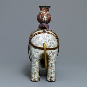 Un grand modèle d'un éléphant en émaux cloisonnés, Chine, 19/20ème — photo 6