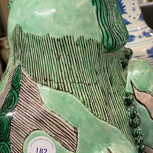 Un grand modèle d'un luduan en biscuit émaillé vert, Chine, prob. Kangxi — photo 20