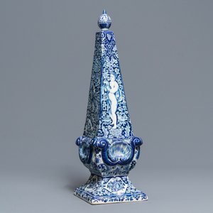 Un grand obélisque en faïence de Delft bleu et blanc, 1er quart du 18ème — photo 7