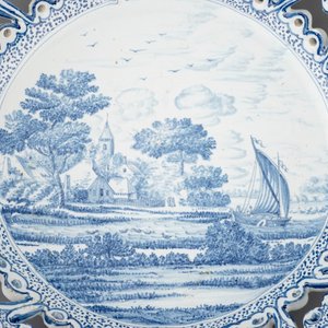 Un grand panier en ajour, faïence française d'après Delft, 19ème — photo 8