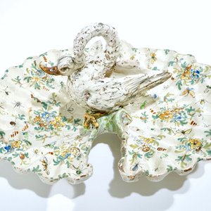 Un grand présentoir au cygne en faïence polychrome, prob. Nove di Bassano, Italie, 18/19ème — photo 6