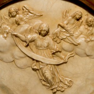 Un grand relief en albâtre à décor "L'Adoration des bergers ", monogramme IB, poss. Malines, 17ème — photo 2