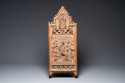 Un grand retable en chêne sculpté: La Présentation de Jésus au Temple', Nord de la France, 1er quart du 16ème