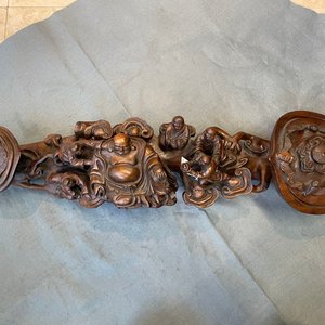 Un grand scèptre ruyi en bois sculpté, Chine, 19ème — photo 11
