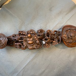 Un grand scèptre ruyi en bois sculpté, Chine, 19ème — photo 9