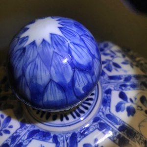 Un grand vase couvert en porcelaine de Chine bleu et blanc, Kangxi — photo 12