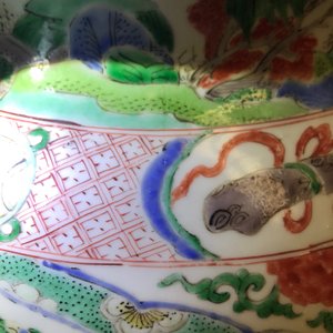 Un grand vase couvert en porcelaine de Chine famille verte à décor de paysages fluviales, Kangxi — photo 30