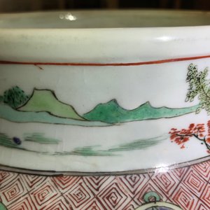 Un grand vase couvert en porcelaine de Chine famille verte à décor de paysages fluviales, Kangxi — photo 28