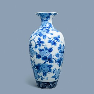 Un grand vase  en porcelaine d'Arita en bleu et blanc, Japon, Meiji, 19ème — photo 4