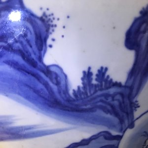 Un grand vase en porcelaine de Chine bleu et blanc à décor d'immortels, Wanli — photo 15