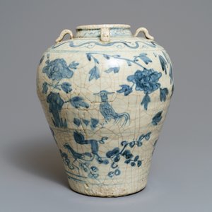 Un grand vase en porcelaine de Chine bleu et blanc dite 'de Swatow', Ming — photo 2