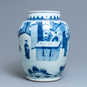 Un grand vase en porcelaine de Chine bleu et blanc, époque Transition — photo 2