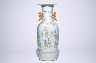 Un grand vase en porcelaine de Chine qianjiang cai, 19/20ème