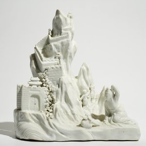 Un groupe de la Grande Muraille en porcelaine blanc de Chine de Dehua, 19ème — photo 1