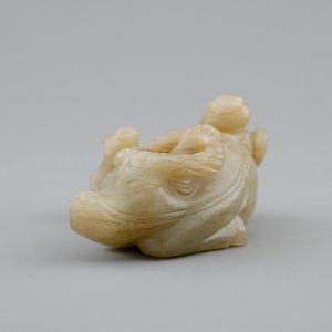Un groupe d'un garçon sur un buffle en jade chinois, 18/19ème — photo 3