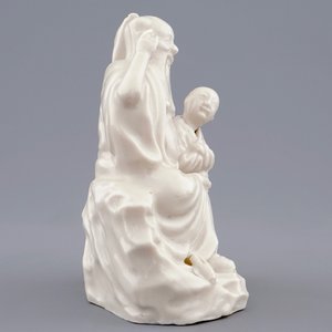 Un groupe d'un immortel avec un garçon en porcelaine blanc de Chine de Dehua, 18ème — photo 3